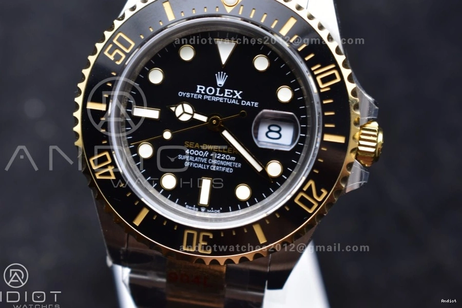 V3 Edition YG SS Tone Bracelet on Sea-Dweller Black GMF Best Two A2824 SS YG Dial 126603 1120